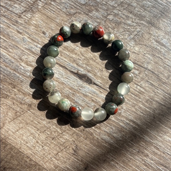 Bloodstone Crystal Bracelet 7” | Natural Stones | Grounding Magic | Raw Elegance - Picture 5 of 5
